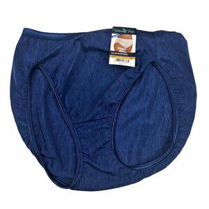 Vanity Fair Women's Size 7 Large Panty Hi-Cut Illumination Blue New With Tags